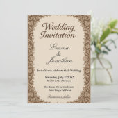 Carte d'invitation de mariage personnalisable avec (Debout devant)