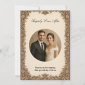 Carte d'invitation de mariage personnalisable avec (Dos)