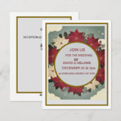 Carte d'invitation de mariage personnalisable pour (Devant / Derrière)