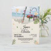 Carte d'invitation de mariage personnalisée minima (Debout devant)