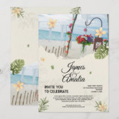 Carte d'invitation de mariage personnalisée minima (Devant / Derrière)