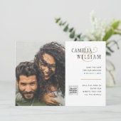 Carte d'invitation de mariage photo à petit budget (Debout devant)