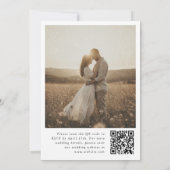 Carte d'invitation de mariage photo avec QR Code d (Dos)