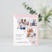 Carte d'invitation de mariage photo budget Code QR (Debout devant)