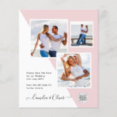 Carte d'invitation de mariage photo budget Code QR (Devant)