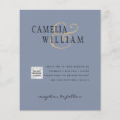 Carte d'invitation de mariage photo budget Code QR (Devant)