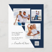 Carte d'invitation de mariage photo budget Code QR (Devant)