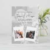 Carte d'invitation de mariage Photo Collage Invita (Debout devant)