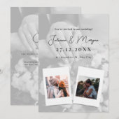 Carte d'invitation de mariage Photo Collage Invita (Devant / Derrière)