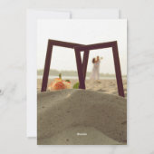 Carte d'invitation de mariage photo de plage encad (Dos)
