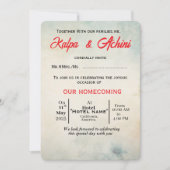 Carte d'invitation de mariage plat (Devant)