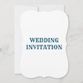 CARTE D'INVITATION DE MARIAGE PLATE ET BLANCHE (Dos)