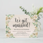 Carte d'invitation de mariage pour cérémonie intim (Debout devant)