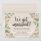 Carte d'invitation de mariage pour cérémonie intim (Devant / Derrière)