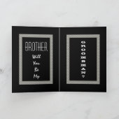 Carte d'invitation de mariage pour frère garçon d' (Intérieur)