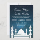 Carte d'invitation de mariage pour la mosquée isla (Devant)