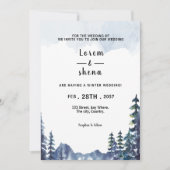 Carte d'invitation de mariage pour pin d'hiver (Devant)