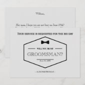 Carte d'invitation de mariage pour proposition de  (Devant / Derrière)