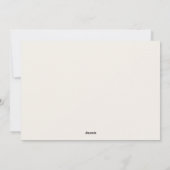 Carte d'invitation de mariage pour réserver la dat (Dos)