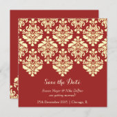 Carte d'invitation de mariage pour sauvegarder la  (Devant / Derrière)