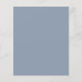 Carte d'invitation de mariage poussiéreuse bleu Bu (Dos)