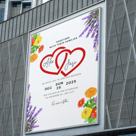 Carte d'invitation de mariage ✨ printemps