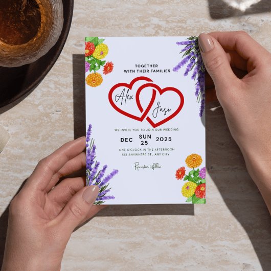 Carte d'invitation de mariage ✨ printemps