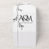 Carte d'invitation de mariage QR Code Tout en Un (Dehors)