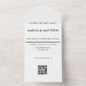 Carte d'invitation de mariage QR Code Tout en Un (À l'intérieur)