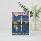 Carte d'invitation de mariage reflétant Washington (Debout devant)