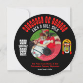 Carte d'invitation de mariage Rockabilly disque vi (Devant)