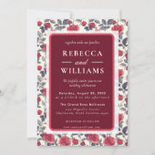 Carte d'invitation de mariage Rose Mignonne (Devant)