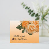 carte d'invitation de mariage rose orange (Debout devant)