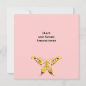 CARTE D'INVITATION DE MARIAGE Rose PIERRES PRECIEU (Dos)