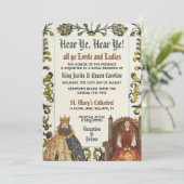 Carte d'invitation de mariage royale Renaissance m (Debout devant)