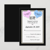 Carte d'invitation de mariage RSVP I DO (Devant / Derrière)