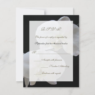 Carte d'invitation de mariage RSVP — Orchidées