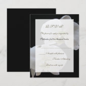 Carte d'invitation de mariage RSVP — Orchidées (Devant / Derrière)