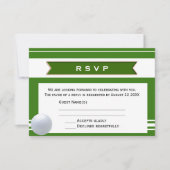 Carte d'invitation de mariage RSVP thème de golf é (Devant)