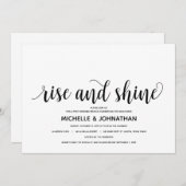 Carte d'invitation de mariage rustique élégant (Devant / Derrière)