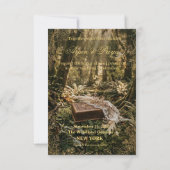 Carte d'invitation de mariage Rustique en Bois et (Dos)