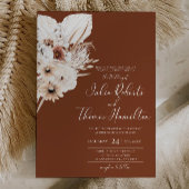Carte d'invitation de mariage rustique western aut