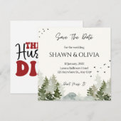 Carte d'invitation de mariage simple, Sauvegarder (Devant / Derrière)