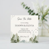 Carte d'invitation de mariage simple, Sauvegarder (Debout devant)
