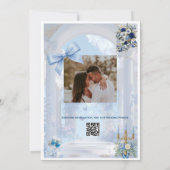 Carte d'invitation de mariage Something Blue (Dos)