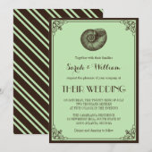 Carte d'invitation de mariage sur la plage nautiqu (Devant / Derrière)