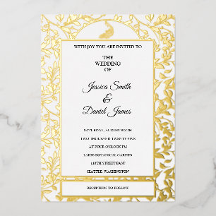 Carte d'invitation de mariage sur vignette de vign