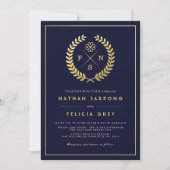 Carte d'invitation de mariage symbole de la bénédi (Devant)