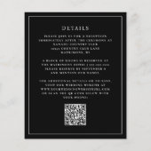Carte d'invitation de mariage tout-en-un à code QR (Dos)