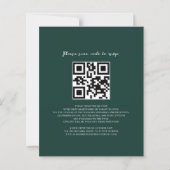 Carte d'invitation de mariage tout-en-un avec code (Dos)